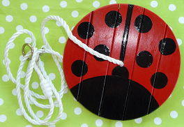 Plate swing 03 with a
                              design of a lady beatle, hand made,
                              without indication of location