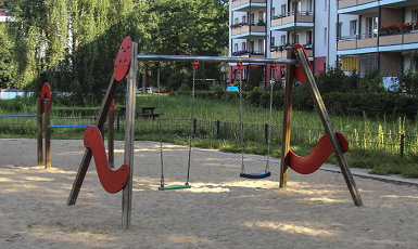Group of swings 08 on Taylor Street
                                in Zehlendorf District in Berlin
