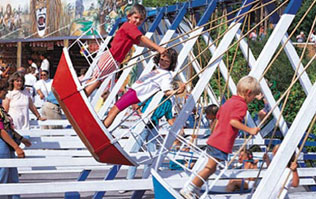 Swing boat in Hansa Park in Germany