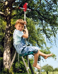 Plate swing cable car
                            01 with a child about 8 years old, Livipur
                            mail order company
