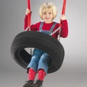 Tire swing 07 with a child in an
                              uncomfortable position, company Huck play
                              devices (Huck Playing Devices)