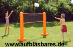 Volleyball field,
                              inflatable volleyball net, mail order
                              selling aufblasbares.de