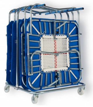 Trampol�n 03:
                                  vista de abajo a los muelles el�sticos
                                  de un trampol�n Minitramp en carro de
                                  mano; empresa Eurotramp, Alemania