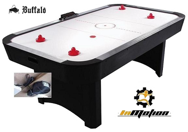 Hockey de mesa 02 con un superficie de
                          billar con una ventilaci�n ("Air
                          Hockey") para 2 o 4 jugadores