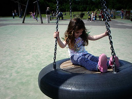 Reifenschaukel 19 mit
                            eingebautem Holzboden, kriminelle
                            "USA"