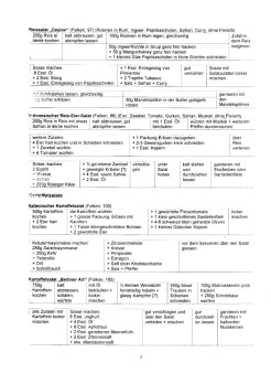 Vegetarisch Falken
07: Reissalate, Kartoffelsalate Vegetarisch Falken 07: Reissalate,
Kartoffelsalate