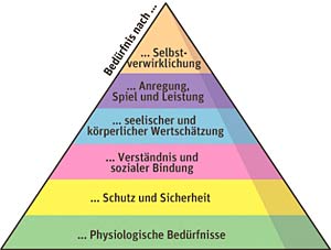 Bed�rfnispyramide nach Abraham Maslow.