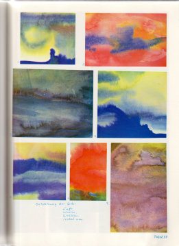 Tafel 20: Darstellung der Erdentstehung:
                          Die 4 Elemente