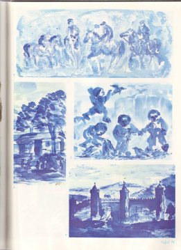 Tafel 70: Skizzenbl�tter 02 mit
                          verschiedenen Tinten 02 (7.-10. Schuljahr)