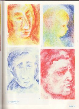 Tafel 82: Portraits in Bienenwachsfarben
                          (10. und 11. Schuljahr)