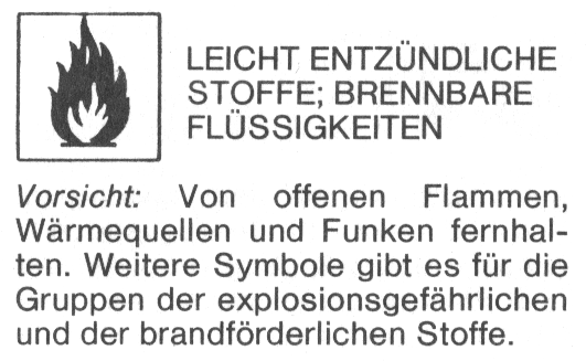 Gefahrensymbol
                        f�rleicht entz�ndliche Stoffe