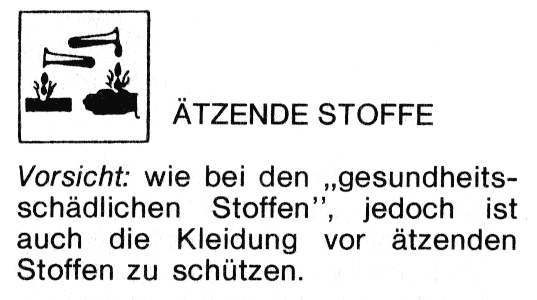 Gefahrensymbol f�r
                        �tzende Stoffe