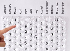 Vida b�sica:
                        calendario en ingl�s