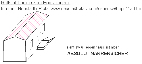 Rollstuhlrampe zum Hauseingang, Neustadt,
                        Pfalz