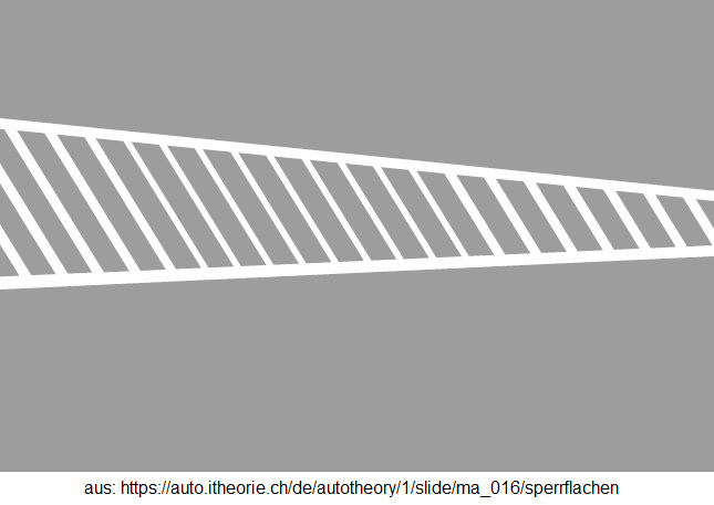 30.
Sperrflächen für optische Führung und
Kanalisierung des Verkehrs 30.
Sperrflächen für optische Führung und
Kanalisierung des Verkehrs