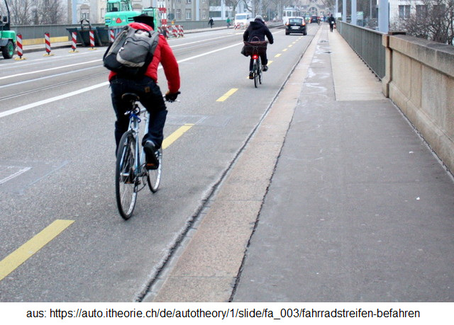 36. Fahrradstreifen befahren 36. Fahrradstreifen befahren