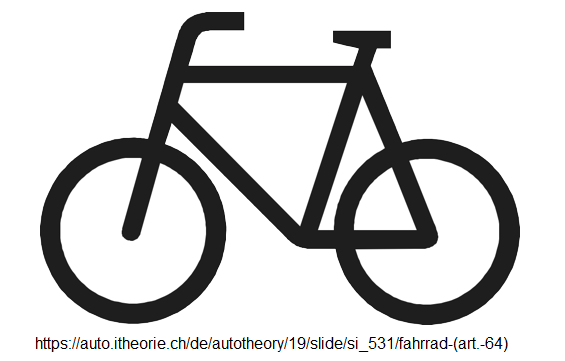 28. Ergänzungssignal Fahrrad / Velo
(Art. 64) 28. Ergänzungssignal
Fahrrad / Velo (Art. 64)
