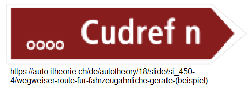 54. Wegweiser «Route für
fahrzeugähnliche Geräte» (Fäg: Roller Blades,
Trottinet, Skate Board, Rollschuhe), nach
Cudref 54. Wegweiser «Route für
fahrzeugähnliche Geräte» (Fäg: Roller Blades,
Trottinet, Skate Board, Rollschuhe), nach
Cudref