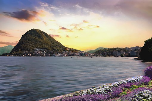 Lugano am
Abend Lugano am Abend