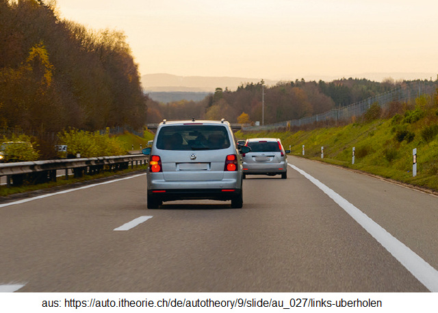 12. Auf Autobahnen und Autostrassen:
Links überholen 12. Auf Autobahnen und
Autostrassen: Links überholen