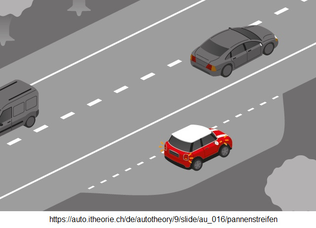 19. Autobahnen und Autostrassen mit
Pannenstreifen+Notnische 19.
Autobahnen und Autostrassen mit
Pannenstreifen+Notnische