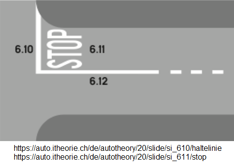 10+11. Haltelinie mit Stop 10+11. Haltelinie mit Stop