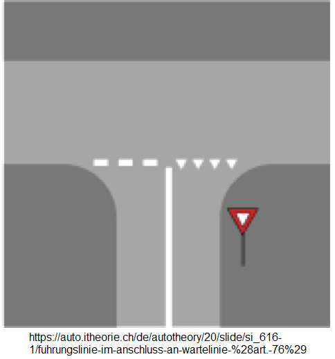 17. Führungslinie im Anschluss an
Wartelinie (Art. 76) 17.
Führungslinie im Anschluss an Wartelinie
(Art. 76)