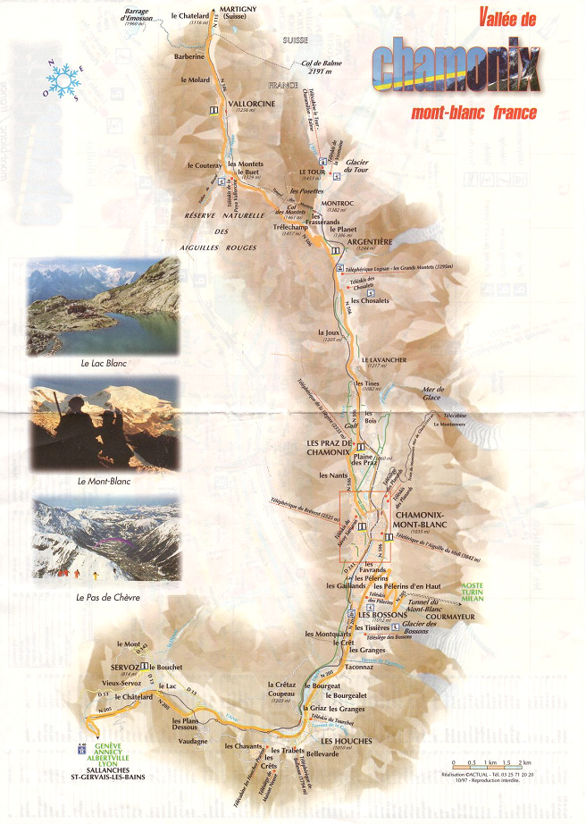 Chamonix Plan des Tals, vall�e, Les Praz de
                  Chamonix, Servoz, Plaine des Praz, Le Lavancher, La
                  Joux, Les Chosalets, Argenti�re, le Plarset,
                  Tr�lechamp, Les Frasserands, Col des Montets, Le Tour,
                  Mer de Glace, Les Montets Le Buet, Vallorcine,
                  Barberine, France, Frankreich, Mont Blanc, Le Lac
                  Blanc, Le Mont Blanc, Le Pas de Ch�vre