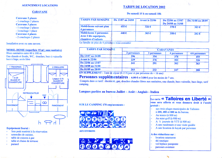 Talloires, Camping Le Lanfonnet,
Preisliste, Rückseite Talloires, Camping Le Lanfonnet, Preisliste,
Rückseite