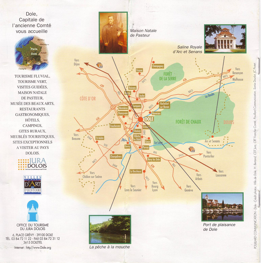 Dole Karte mit W�ldern, carte avec forets
                    for�ts