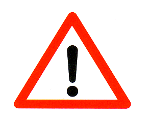 Verkehrszeichen: Gefahrsignal Achtung Gefahr