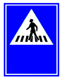 Verkehrszeichen: Hinweissignal
                      Fussg�ngerstreifen