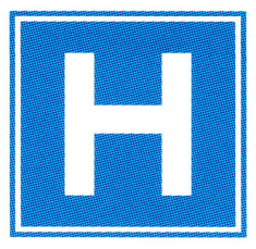 Verkehrszeichen: Hinweissignal Spital