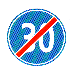 Verkehrszeichen: Vorschriftssignal
                      Mindestgeschwindigkeit aufgehoben