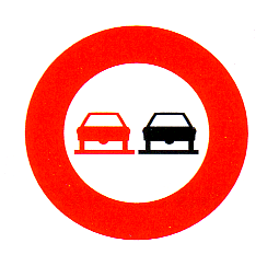 Verkehrszeichen: Vorschriftssignal
                      �berholverbot