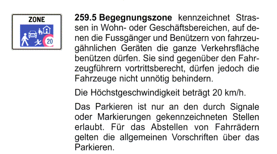 Verkehrszeichen: Vorschriftssignal
                      Begegnungszone